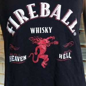 Women’s Fireball Whiskey Racer Back Tank Top Size Medium
